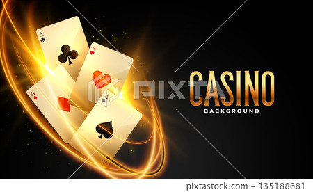 casino ace card with light streak effect background casino ace card with light streak effect background 135188681