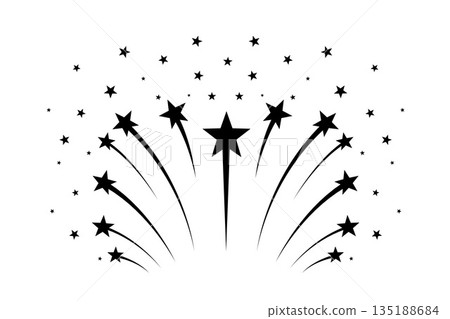 elegant shooting stars celebration background design elegant shooting stars celebration background design 135188684