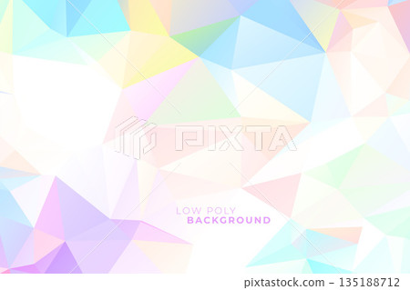 geometric style low poly pattern background with holographic effect 135188712