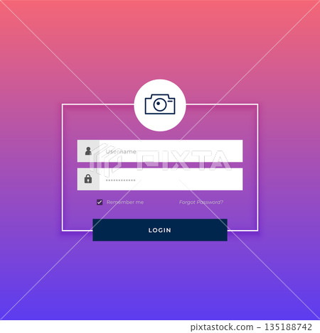 modern login checkbox form template for business success modern login checkbox form template for business success 135188742