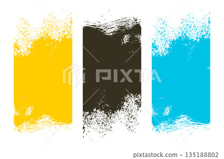 collection of three grungy stain texture background with brush stroke effect collection of three grungy stain texture background with brush stroke effect 135188802