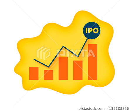 virtual ipo share launch background with financial graph virtual ipo share launch background with financial graph 135188826