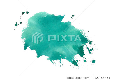 messy detailed green shade watercolor texture background design 135188833