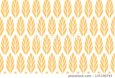 Wheat pattern wallpaper. Vector oat symbols Wheat pattern wallpaper. Vector oat symbols 135190745
