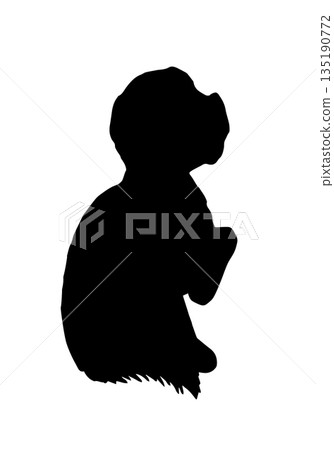 Cute small dog. Vector drawing. 135190772