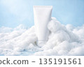 Cosmetic Cream Tube in White Foam 135191561