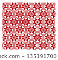 Geometric Ukrainian Embroidery Ornament Repeat 135191700