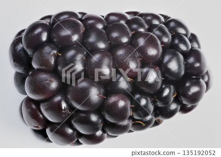 Closeup of succulent blackberries emphasizing health benefits, Detailed closeup of ripe blackberries illustrating juicy textures and healthfocused branding appeal Closeup of succulent blackberries emphasizing health benefits, Detailed closeup of ripe blackberries illustrating juicy textures and healthfocused branding appeal 135192052