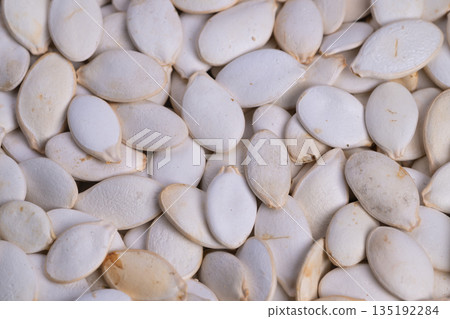 Superfood pumpkin seeds contribute to balanced and wholesome diet, Including pumpkin seeds in daily meals promotes overall wellness and digestive wellbeing efficiently 135192284