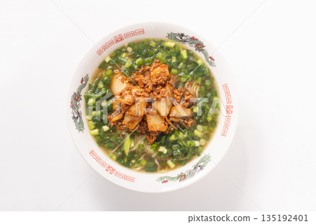 Pork kimchi and green onion ramen Pork kimchi and green onion ramen 135192401