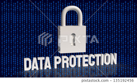Digital Data Protection and Cybersecurity Privacy Concept 3d render. Digital Data Protection and Cybersecurity Privacy Concept 3d render. 135192456