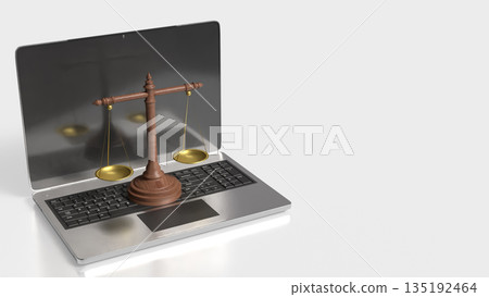 Information Technology Law and Digital Justice Concept 3d render. 135192464