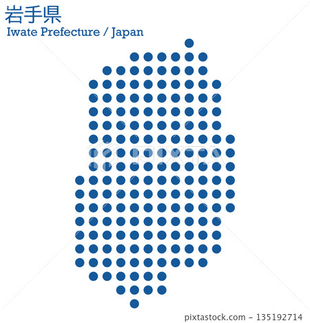 Vector illustration map of Japan: Iwate prefecture map Vector illustration map of Japan: Iwate prefecture map 135192714