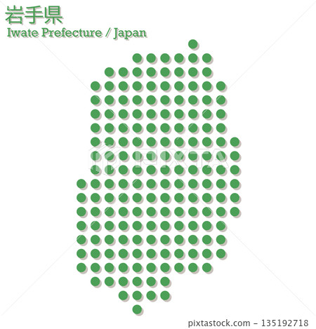 日本向量插圖地圖:岩手縣地圖 日本向量插圖地圖:岩手縣地圖 135192718