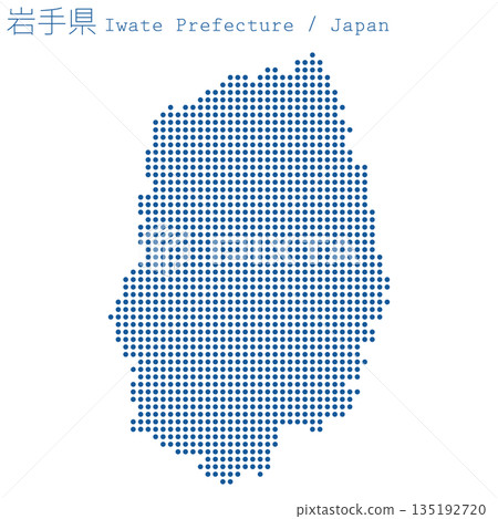 日本向量插圖地圖:岩手縣地圖 日本向量插圖地圖:岩手縣地圖 135192720