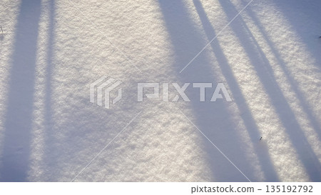 Long blue shadows cast across a textured surface of sparkling white snow on a bright winter day Long blue shadows cast across a textured surface of sparkling white snow on a bright winter day 135192792