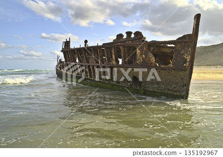 S.S. Maheno ship wreck on Frazer Island 135192967