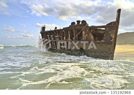 S.S. Maheno ship wreck on Frazer Island 135192968