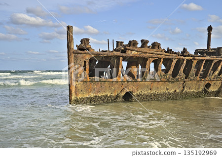 S.S. Maheno ship wreck on Frazer Island 135192969