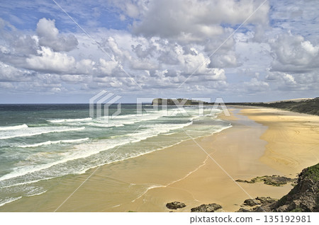 Beach on Frazer Island during the day Beach on Frazer Island during the day 135192981