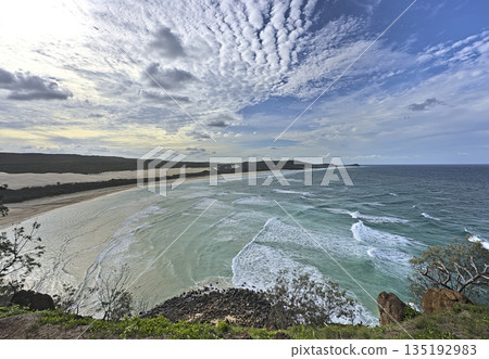 Beach on Frazer Island during the day Beach on Frazer Island during the day 135192983