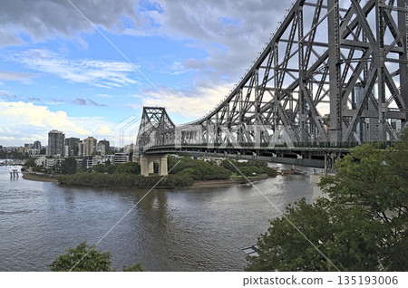 The Story Bridge in Brisbane and the Brisbane river The Story Bridge in Brisbane and the Brisbane river 135193006