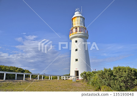 Cape Otway Lighthouse with the sea behind 135193048