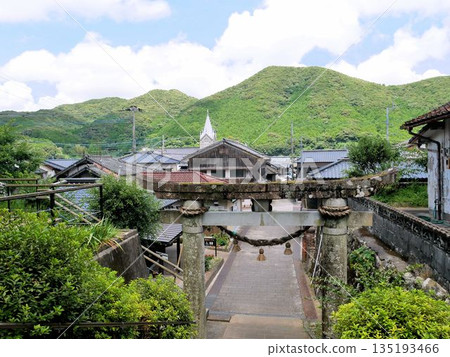 天草的崎津風景,聯合國教科文組織世界遺產。 天草的崎津風景,聯合國教科文組織世界遺產。 135193466