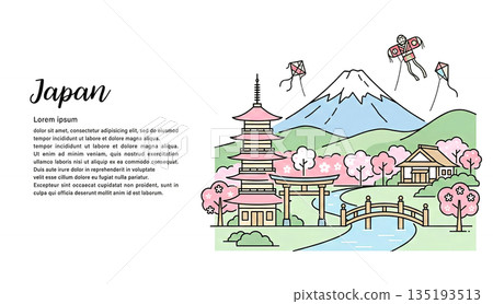 插畫素材:日本風景圖片 插畫素材:日本風景圖片 135193513