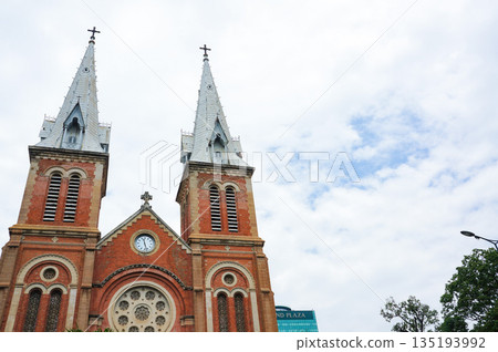 Historic brick building in Ho Chi Minh City 135193992