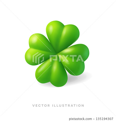 3d four leaf clover. Lucky casino symbol. Shamrock render, jackpot slot element, gambling icon. St. Patricks day illustration 3d four leaf clover. Lucky casino symbol. Shamrock render, jackpot slot element, gambling icon. St. Patricks day illustration 135194307