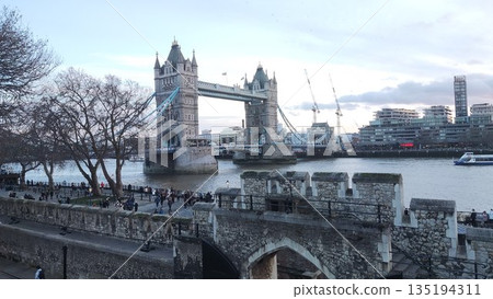 London, UK - December 31 2022: Surrounding View of London Bridge 135194311