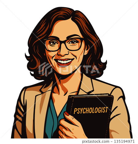 psychologist woman holding clipboard vector psychologist woman holding clipboard vector 135194971