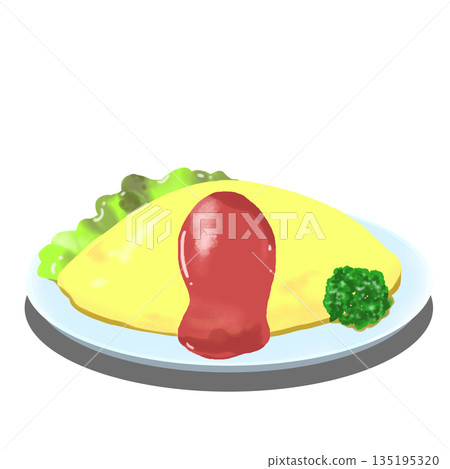 Omelette rice  135195320