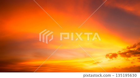 Gradient Overlay Orange Sky Evening Sunset Sunrise Pastel Soft Effect Background Pattern Abstract Texture Design Summer Nature Spring Light Beauty Template  Yellow Color Wallpaper Tropical Colorful. 135195630
