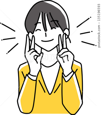 微笑著雙拼的女人 135196593