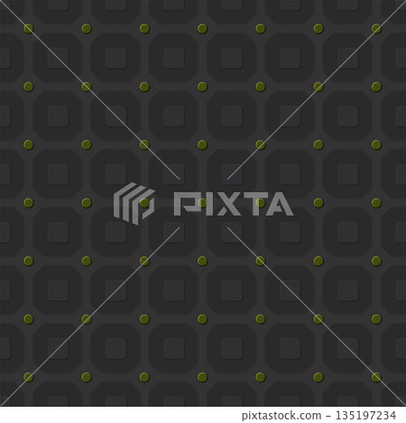 Abstract 3D black octagon seamless pattern graphic illustration on square background. Abstract 3D black octagon seamless pattern graphic illustration on square background. 135197234