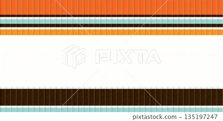 Abstract 3D colorful strips retro style rough texture have white blank space graphic illustration. 135197247