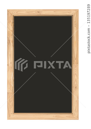 Blank blackboard with whitewashed wooden frame isolated vertical shape graphic illustrated. Cut timber chalkboard for menu or any message. Blank blackboard with whitewashed wooden frame isolated vertical shape graphic illustrated. Cut timber chalkboard for menu or any message. 135197289