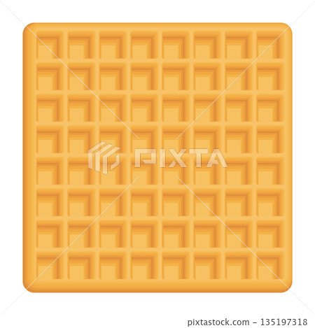 Abstract square waffle pattern isolated graphic illustration. 135197318