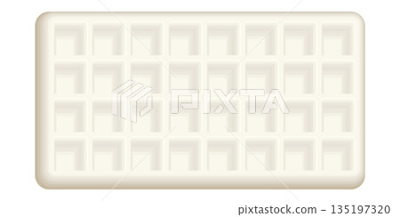 Abstract rectangle waffle pattern light cream color isolated graphic illustration. 135197320
