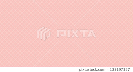 Wafer 3D strawberry flavor seamless pattern graphic illustration. Ice cream cone texture pink color background. 135197337