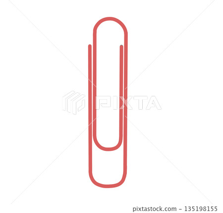 Illustration of a red paper clip Illustration of a red paper clip 135198155