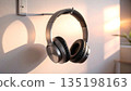 white headphones with light 135198163