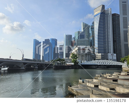 this building around Marina Bay skyline glows with architectural icons 135198178
