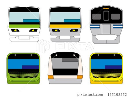 Train front view vector illustration 135198252