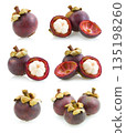Fresh fruit assortment white background 135198260