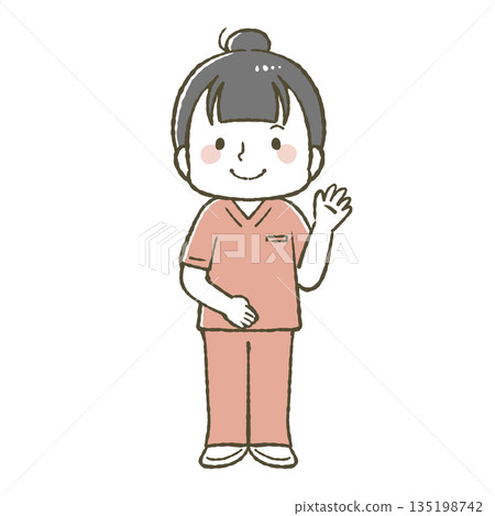 Acupuncture clinic illustration woman Acupuncture clinic illustration woman 135198742