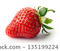 strawberries isolated on white background. One strawberry 135199224