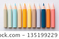color pencils isolated on white background. colorful pencils 135199229